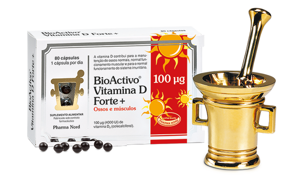 BIOACTIVO VITAMINA D3 Forte + -  100 µg - 80 cáp. - PHARMA NORD